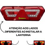 Par De Lanterna Led 12v 24v Traseira Guerra Diamond Asx