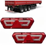 Par De Lanterna Led 12v 24v Traseira Guerra Diamond Asx