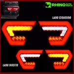 Par De Lanterna Led 12v 24v Traseira Guerra Diamond Asx