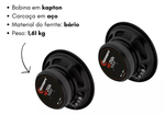 Par Alto falante Taramps Hd250s 125w 6 Polegadas