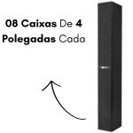 Caixa De Som Passiva Taramps T800.8 Preto E Branco 4 E 8 Ohm