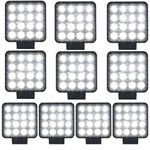 Kit 10 Farolete Para Maquinas Agricolas 16 Leds 48w 12v/24v