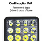 Kit 10 Farolete Para Maquinas Agricolas 16 Leds 48w 12v/24v