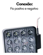Kit 10 Farolete Para Maquinas Agricolas 16 Leds 48w 12v/24v