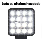 Kit 10 Farolete Para Maquinas Agricolas 16 Leds 48w 12v/24v