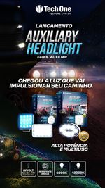 Farol De Milha Farolete 16 Leds 12v 24v 48w 6000k Quadrado