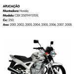 Kit Relação Cofap Completo Cbx 250 Twister 2001 A 2008