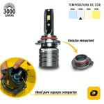 Kit Lampada Led T2 Ultra Slim Csp 6000k Tarponn Encaixe H1