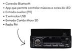 Aparelho Som Automotivo Svart Bluetooth Usb Rca Tech One