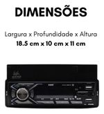 Aparelho Som Automotivo Svart Bluetooth Usb Rca Tech One