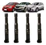 Kit 4 Bobina Ignição Renault Clio Kagoo Duster 1.6 16v 2.0
