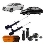Par Amortecedor Dianteiro Original + Kit Versa 2011 A 2020