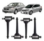 Kit Com 4 Bobinas Sentra 2.0 Tiida 1.8 Original Bosch