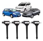 Kit Com 4 Bobinas Sentra 2.0 Tiida 1.8 Original Bosch