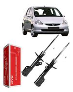 Par Amortecedor Dianteiro Honda Fit 2003 A 2008 Kayaba