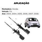 Par Amortecedor Dianteiro Honda Fit 2003 A 2008 Kayaba