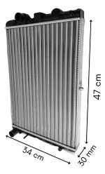 Radiador Saveiro 1.0 G2 G3 G4 2000 2002 2004 2006 2008 2010