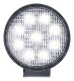 Farol De Milha Farolete 9 Leds 12v 24v 27w 6000k Redondo
