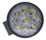 Farol De Milha Farolete 9 Leds 12v 24v 27w 6000k Redondo
