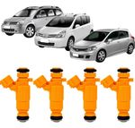 Kit 4 Bicos Injetores Grand Livina Tiida 1.8 Flex Original