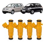 Kit 4 Bicos Injetores Grand Livina Tiida 1.8 Flex Original