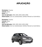 Ventoinha Eurus Toyota Etios 2012 2014 2016 1653610y020
