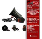 Sirene Polícia Ambulância Megafone 7 Tons 12/24v Bivolt Asx