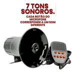 Sirene Polícia Ambulância Megafone 7 Tons 12/24v Bivolt Asx