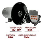 Sirene Polícia Ambulância Megafone 7 Tons 12/24v Bivolt Asx