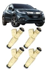 4 Bicos Injetores Hr-v 1.8 Flex Original Bosch 2015 Até 2021