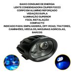 Farol Auxiliar Para Empilhadeiras Super Led Azul Tarponn