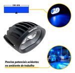 Farol Auxiliar Para Empilhadeiras Super Led Azul Tarponn