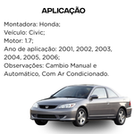 Condensador Mahle Civic 1.7 2001 2002 2004 2006 80110s5a003