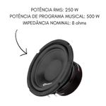 Alto Falante Subwoofer Taramps 6 Polegadas T 500sw 8 Ohms