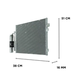 Condensador Mahle Logan Sandero 1.0 1.6 2008 2013 Manual