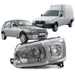 Farol H4 Lado Esquerdo Fiorino Uno Mille Smart 2005 a 2012