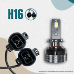 Kit Par Lampadas Ultra Led Zeus Premium 6000k Vision 16000 Lumens H16