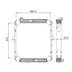 Radiador Visconde Mb Atron 1318 1620 L2423 Betoneira