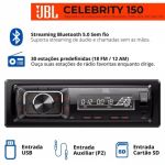 Rádio Som Automotivo Jbl Celebrity 150 Bluetooth Usb Am Fm