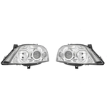 Par Farol Arteb Astra H7/H1 Mascara Cromada Com Motor De Regulagem De Foco Ld Le