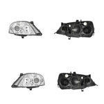 Par Farol Arteb Astra H7/H1 Mascara Cromada Com Motor De Regulagem De Foco Ld Le