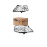 Par Farol Arteb Astra H7/H1 Mascara Cromada Com Motor De Regulagem De Foco Ld Le