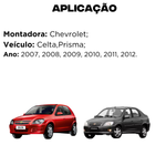Par Farol Celta e Prisma R4000 My 2011 Versão Mold Dark Chrome S Lamp Le Ld (KIT160757160758)