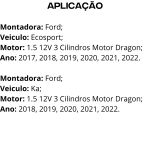 Cabeçote Frontier Ford Ka Ecosport Dragon 1.5 12v 3cc 2017 A 2022