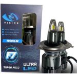 Par de Lampadas Ultra Led Vision F76000k 12v 10000 Lumens Encaixe H4