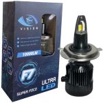 Par de Lampadas Ultra Led Vision F76000k 12v 10000 Lumens Encaixe H7