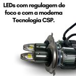 Par de Lampadas Ultra Led Vision F76000k 12v 10000 Lumens Encaixe 9012