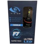 Par de Lampadas Ultra Led Vision F76000k 12v 10000 Lumens Encaixe 9012