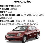 Compressor Sentra 2.0 Flex 16v 2010 A 2015 6pk 115mm Valeo
