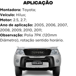 Compressor Hilux 2.5 2.7 Diesel 2005 A 2011 7pk 120mm Valeo